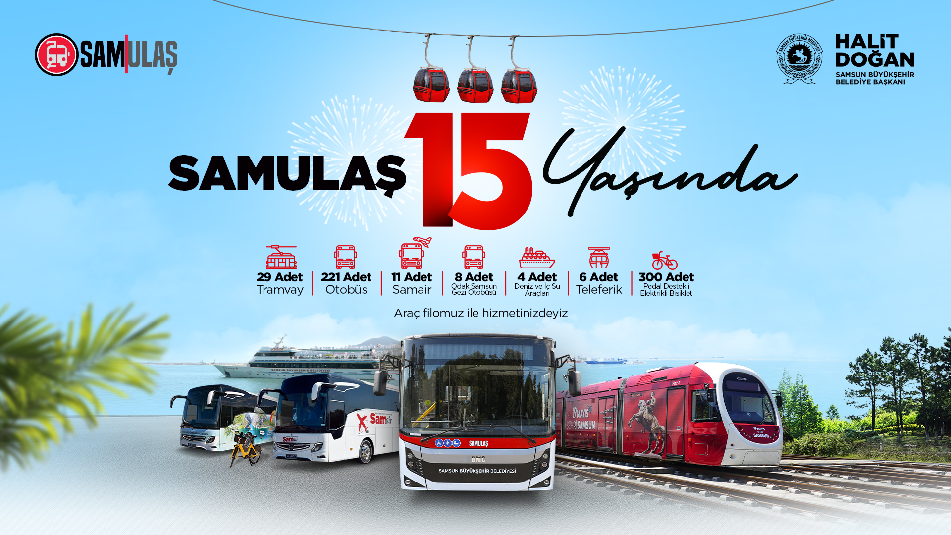 BÜYÜKŞEHİRİN ULAŞIMDAKİ LOKOMOTİF GÜCÜ SAMULAŞ 15 YAŞINDA